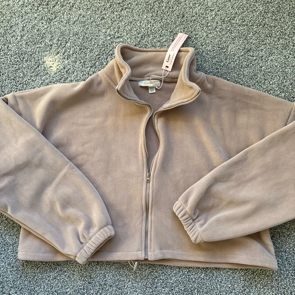 Women's Tan Fleece Jacket
